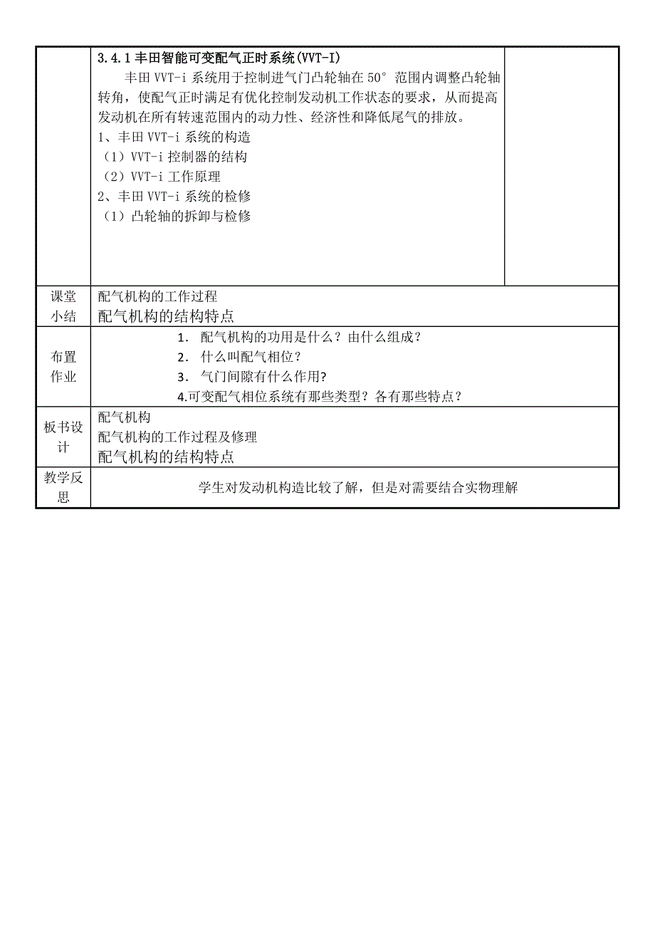 配气机构汽车发动机教学设计.doc_第4页