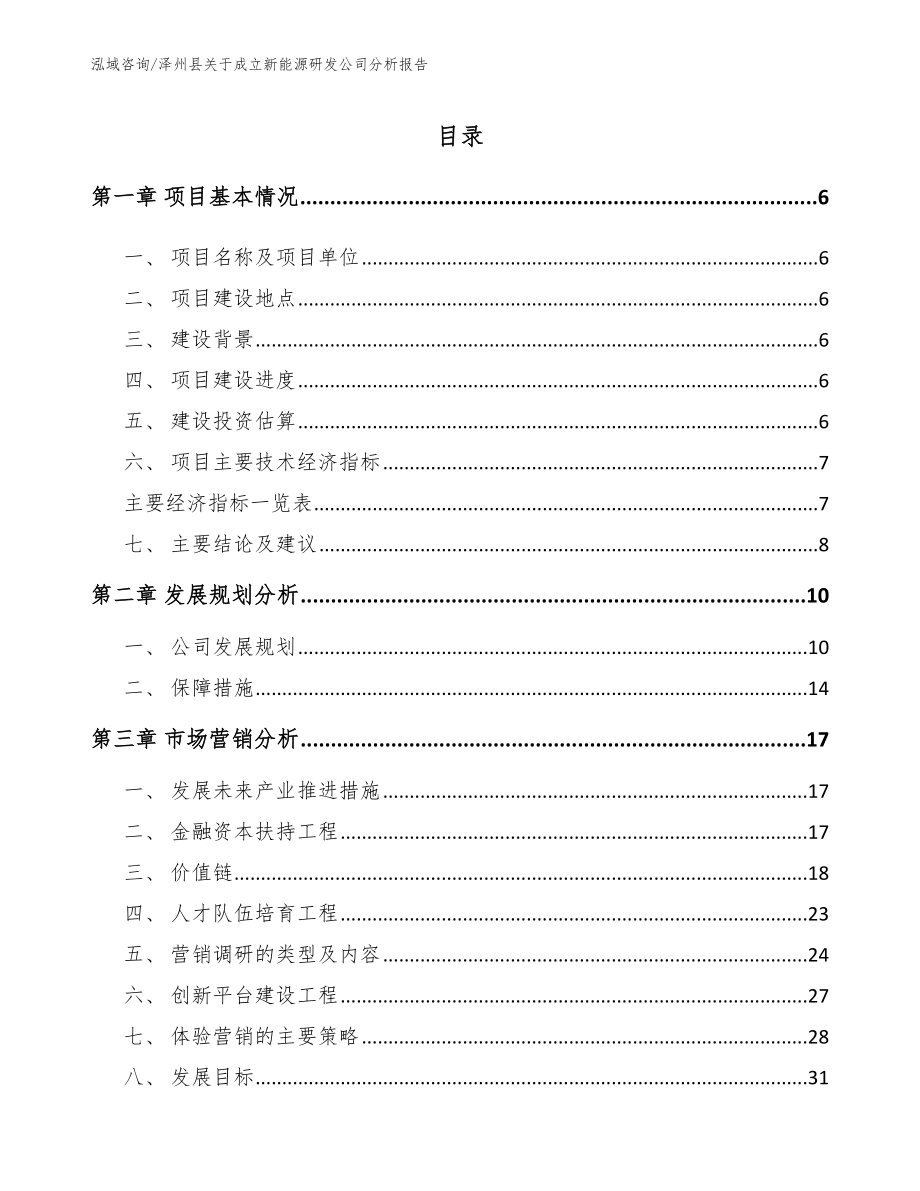 泽州县关于成立新能源研发公司分析报告模板参考_第2页