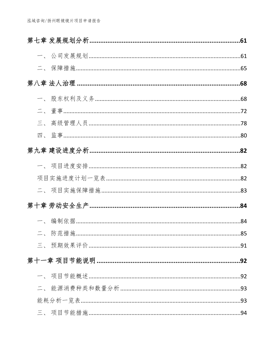扬州眼镜镜片项目申请报告范文模板_第3页