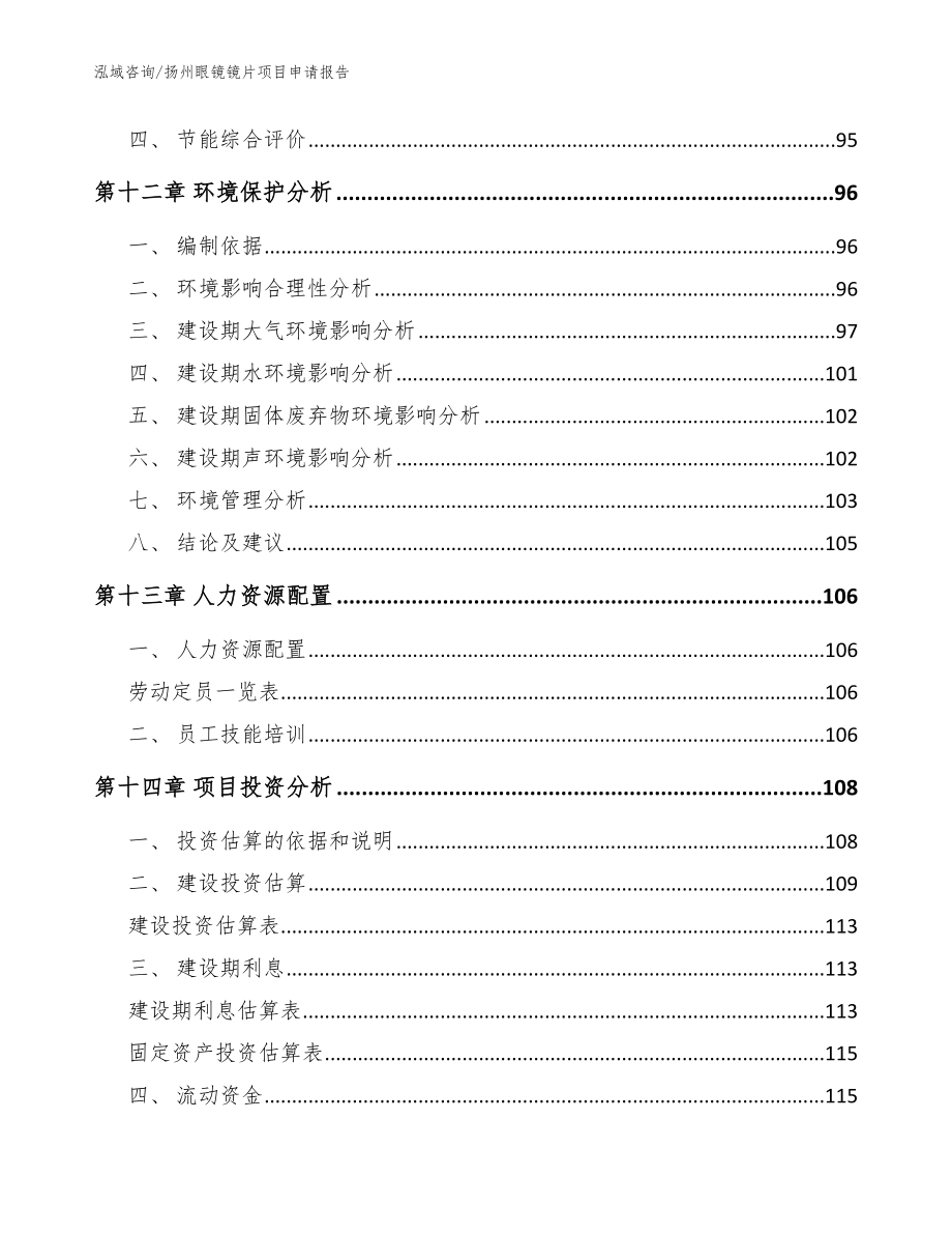 扬州眼镜镜片项目申请报告范文模板_第4页