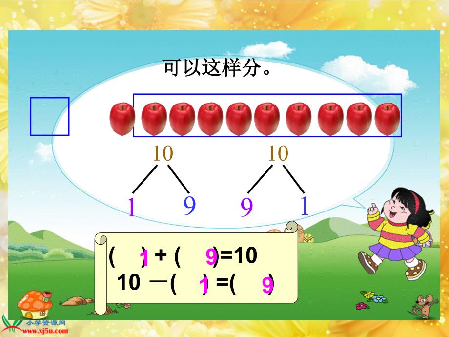 北师大版数学一年级上册《分苹果》课件_第4页