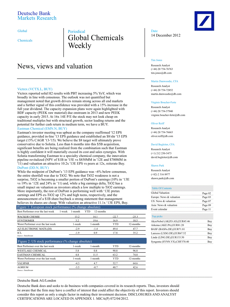 GLOBALCHEMICALSWEEKLY：NEWSVIEWSANDVALUATION1216_第1页