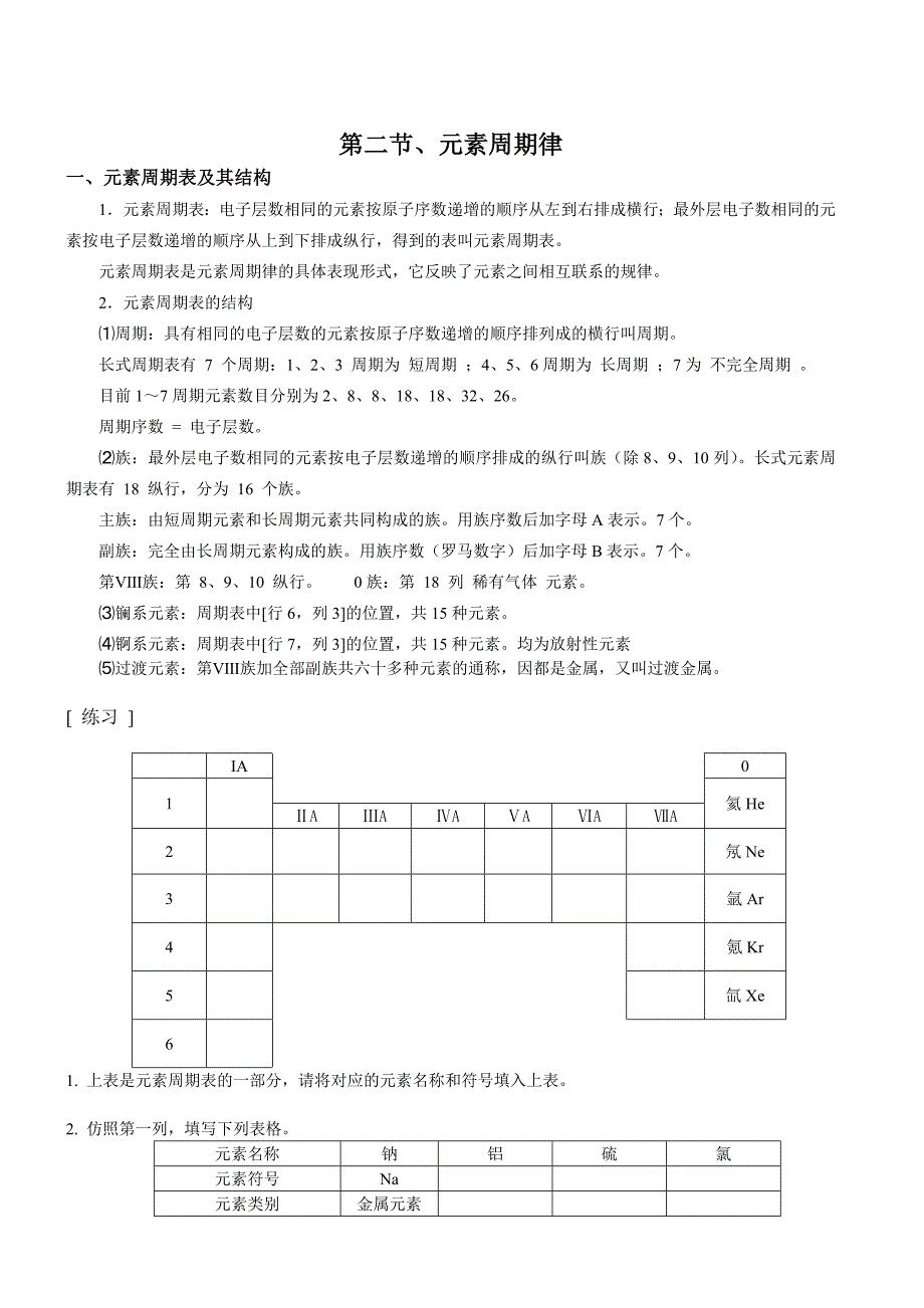 物质结构、元素周期表、律、学生讲义_第3页