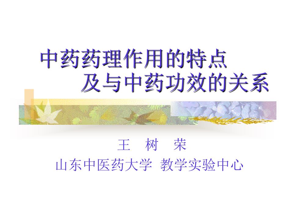 中药药理作用的特点.ppt_第1页