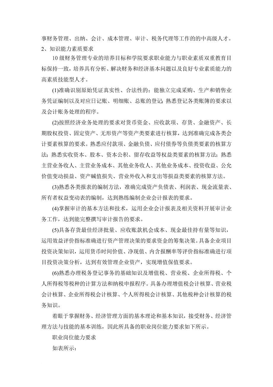 财务管理专业10级人才培养方案.doc_第5页