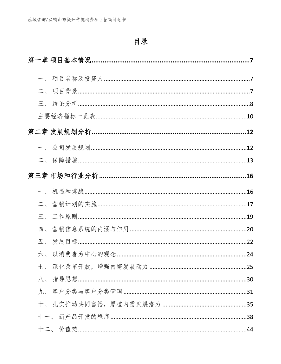 双鸭山市提升传统消费项目招商计划书_第2页