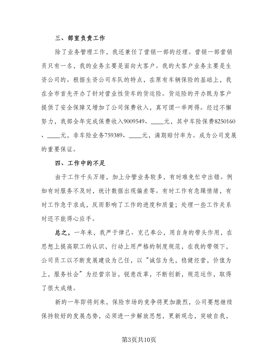 2023年保险公司个人工作总结模板（二篇）_第3页