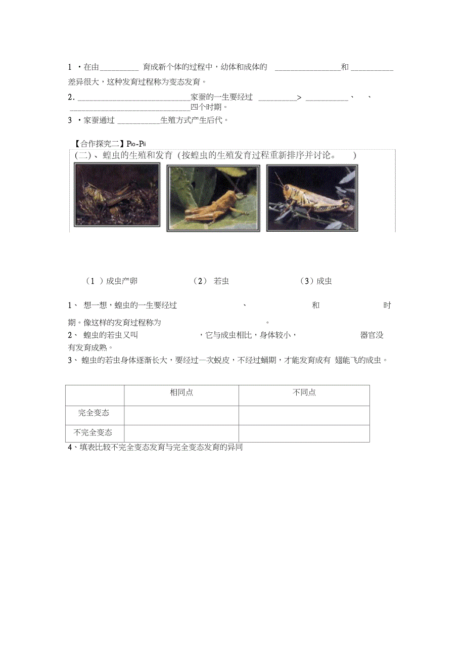 完整版昆虫的生殖和发育导学案_第2页