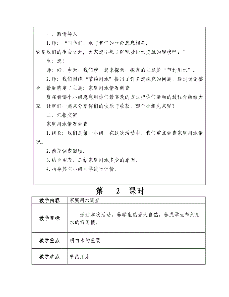 2019贵州版小学四年级下册综合实践教案全册_第2页