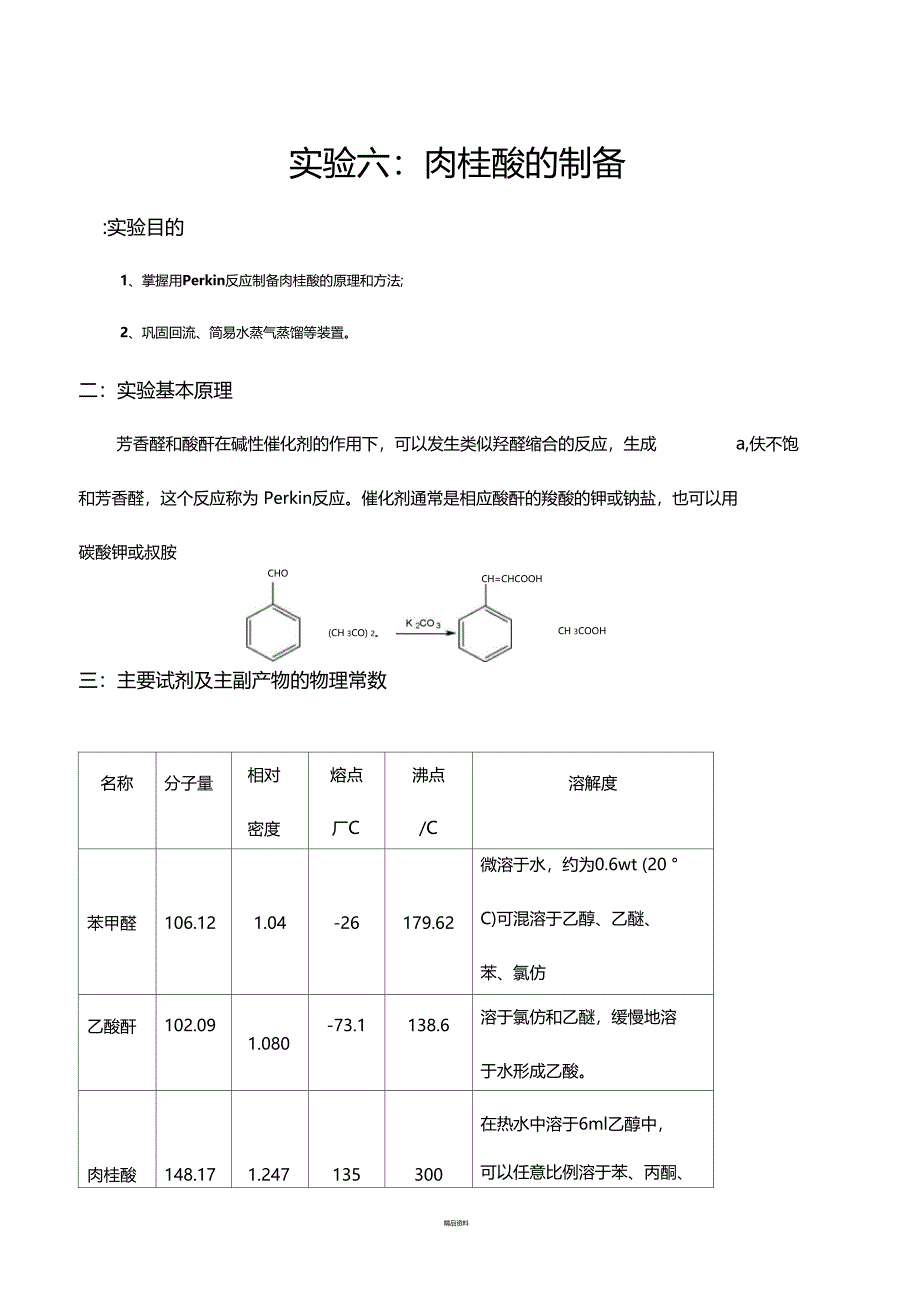 肉桂酸的制备_第1页