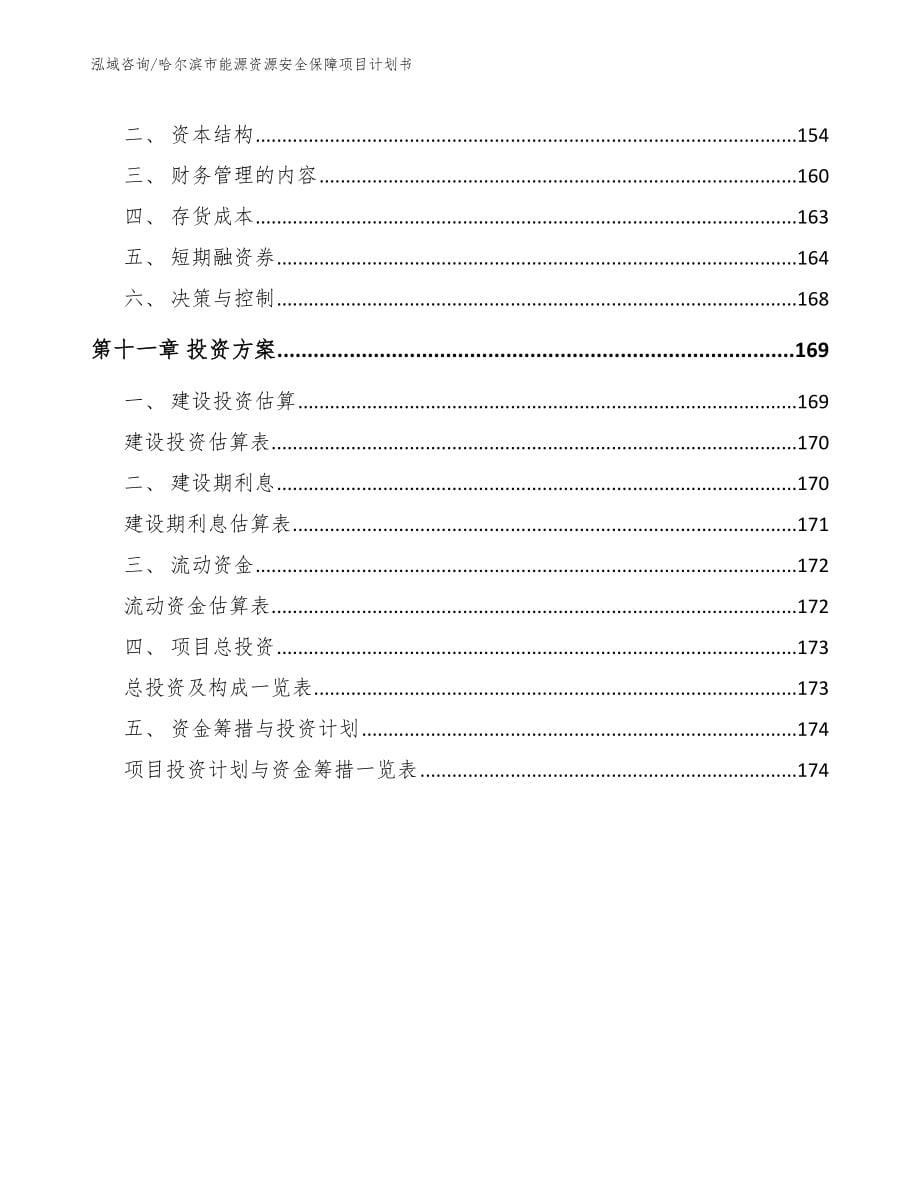哈尔滨市能源资源安全保障项目计划书（模板范文）_第5页