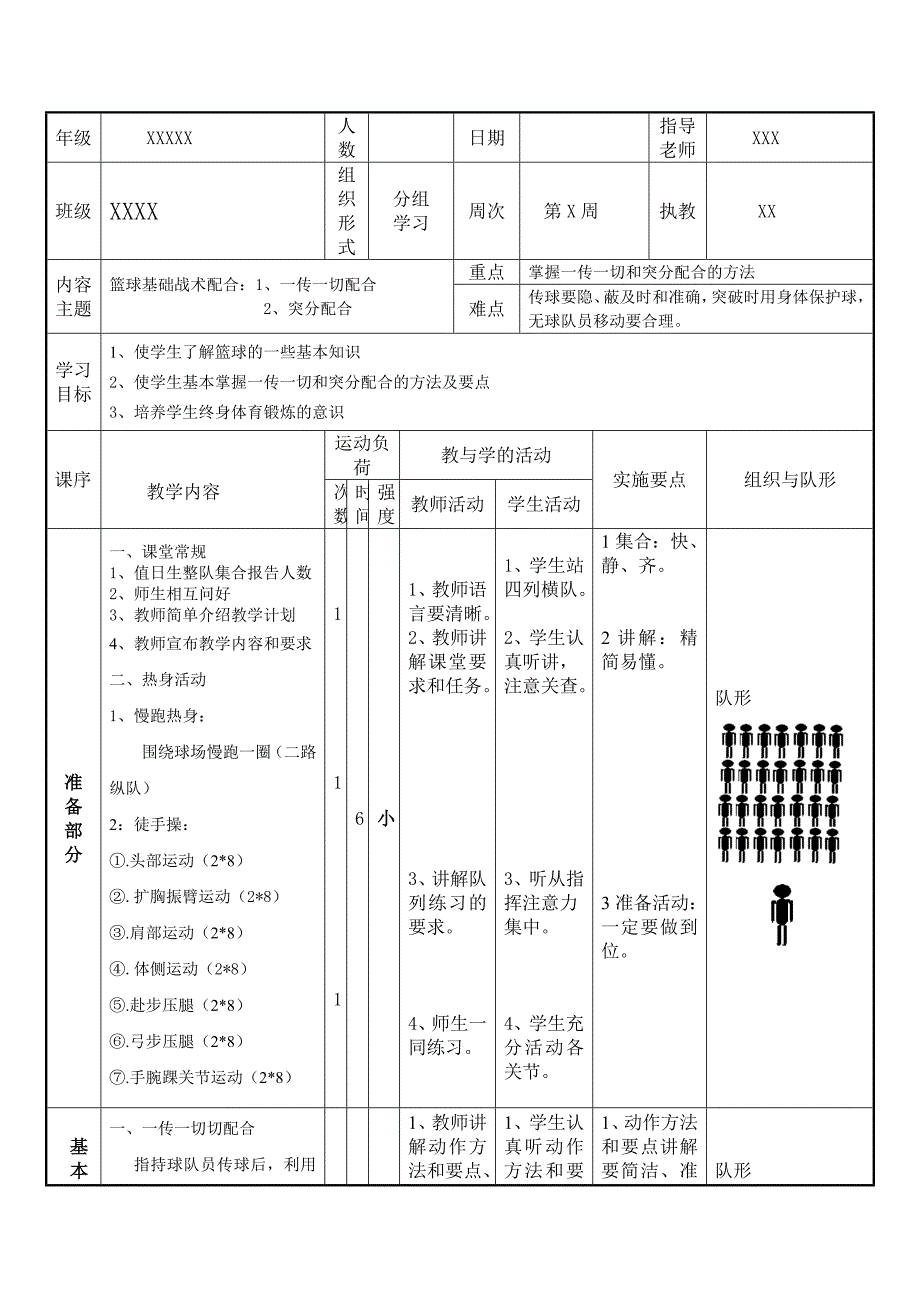 篮球教案基础进攻战术_第1页