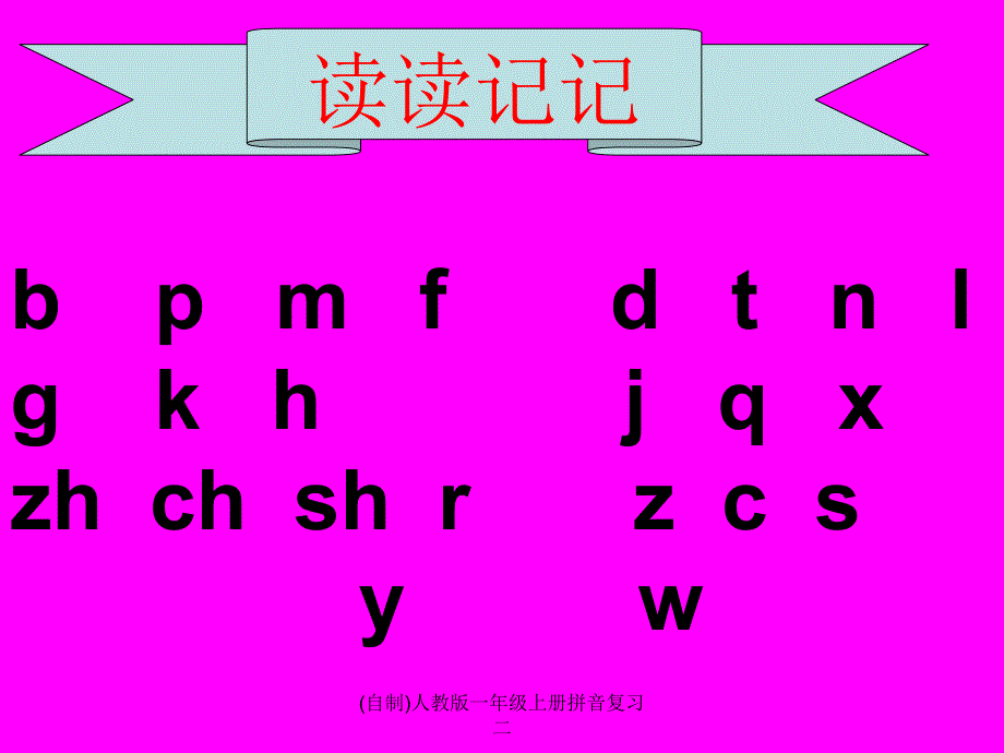 最新自制人教版一年级上册拼音复习二_第2页