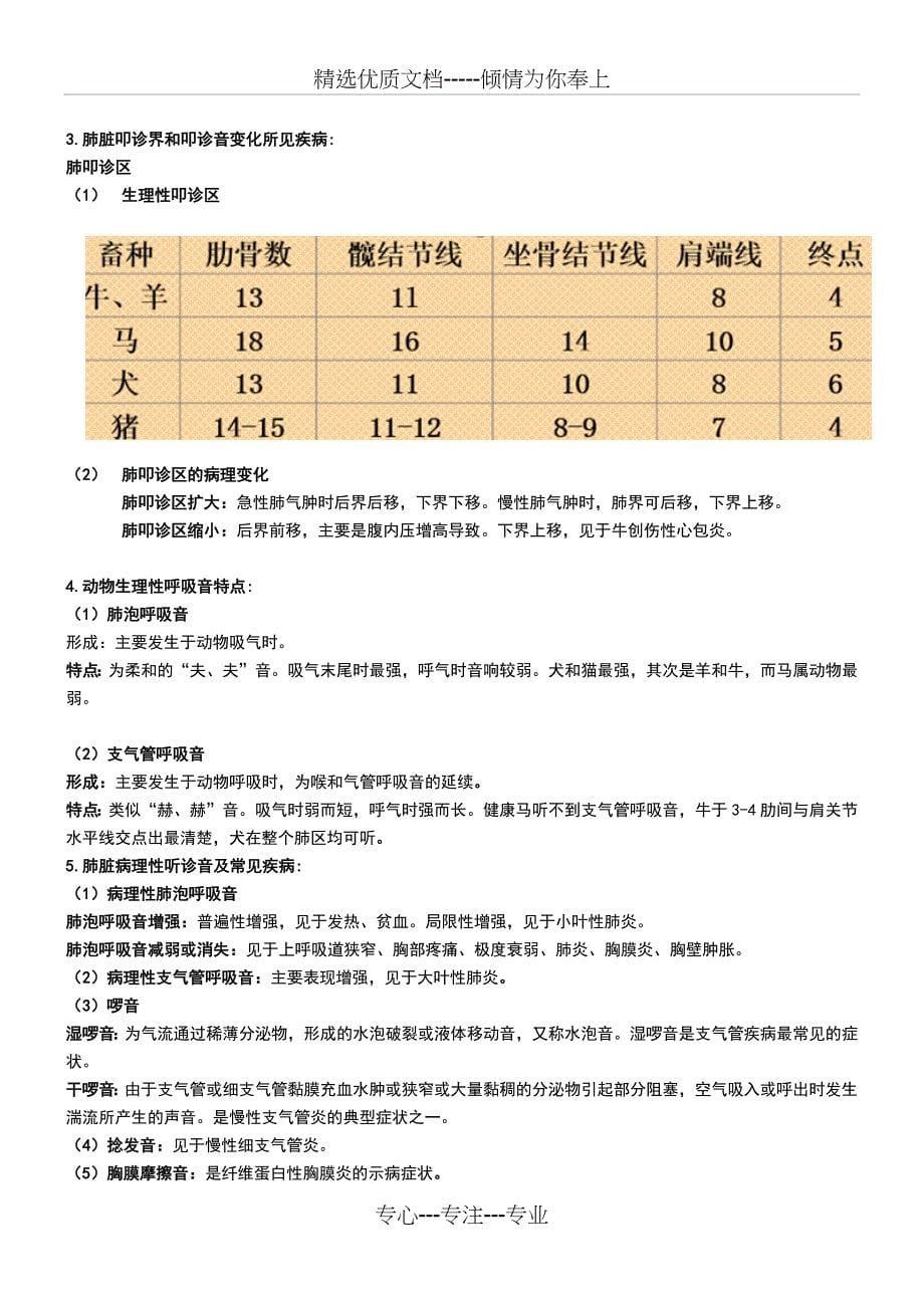 2018兽医临床诊断学期末复习重点_第5页