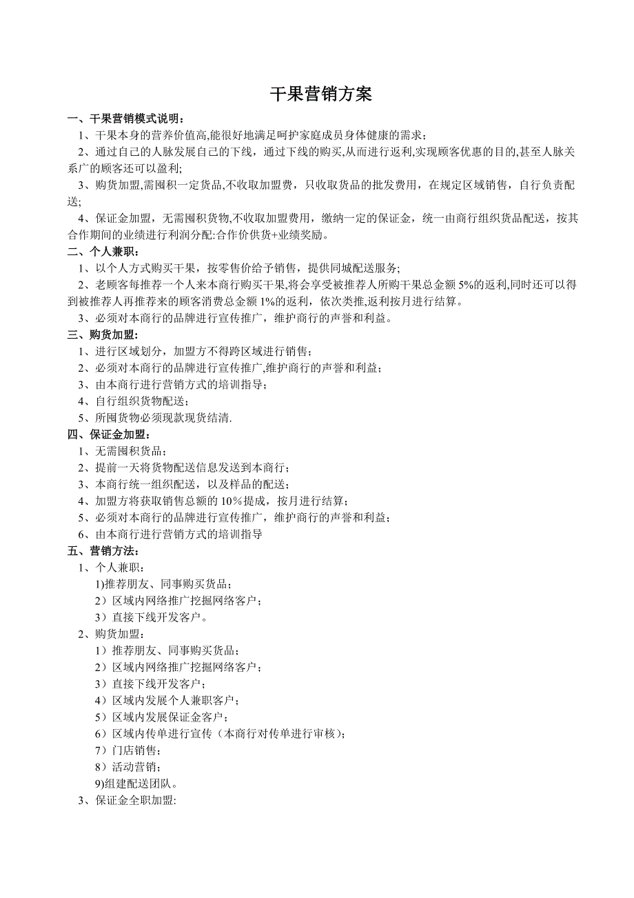 干果营销方案_第1页