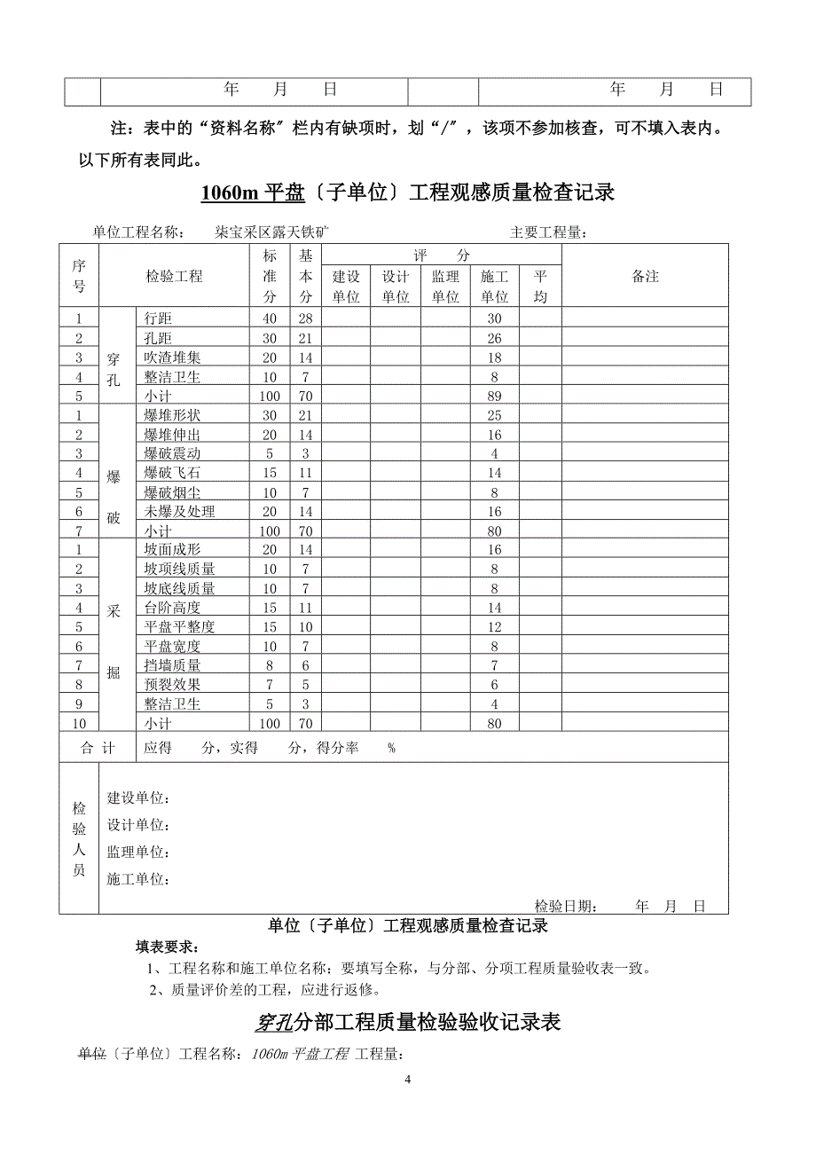 露天矿矿建竣工验收资料_第4页