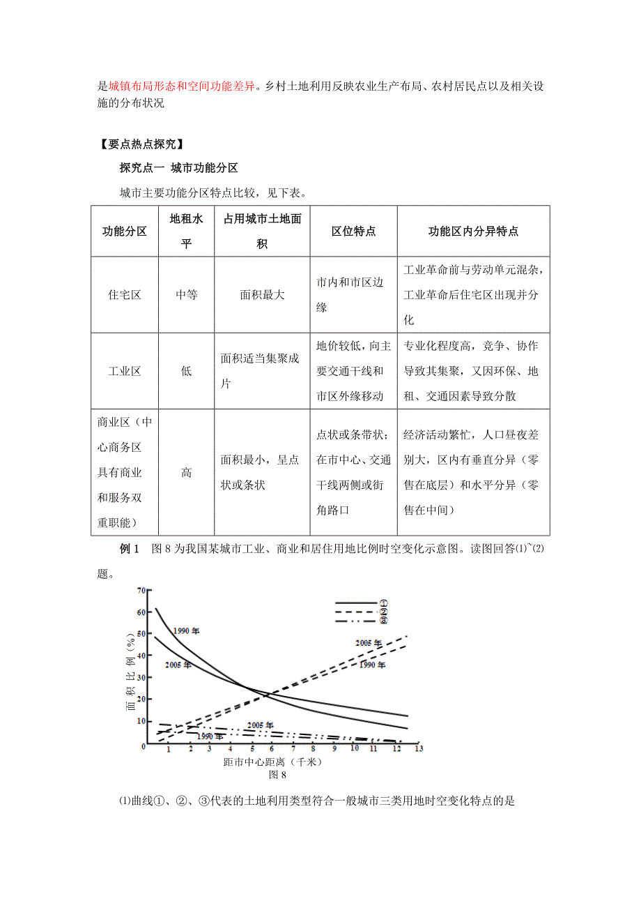 湘教版必修二-2.1-城市空间结构学案设计_第3页