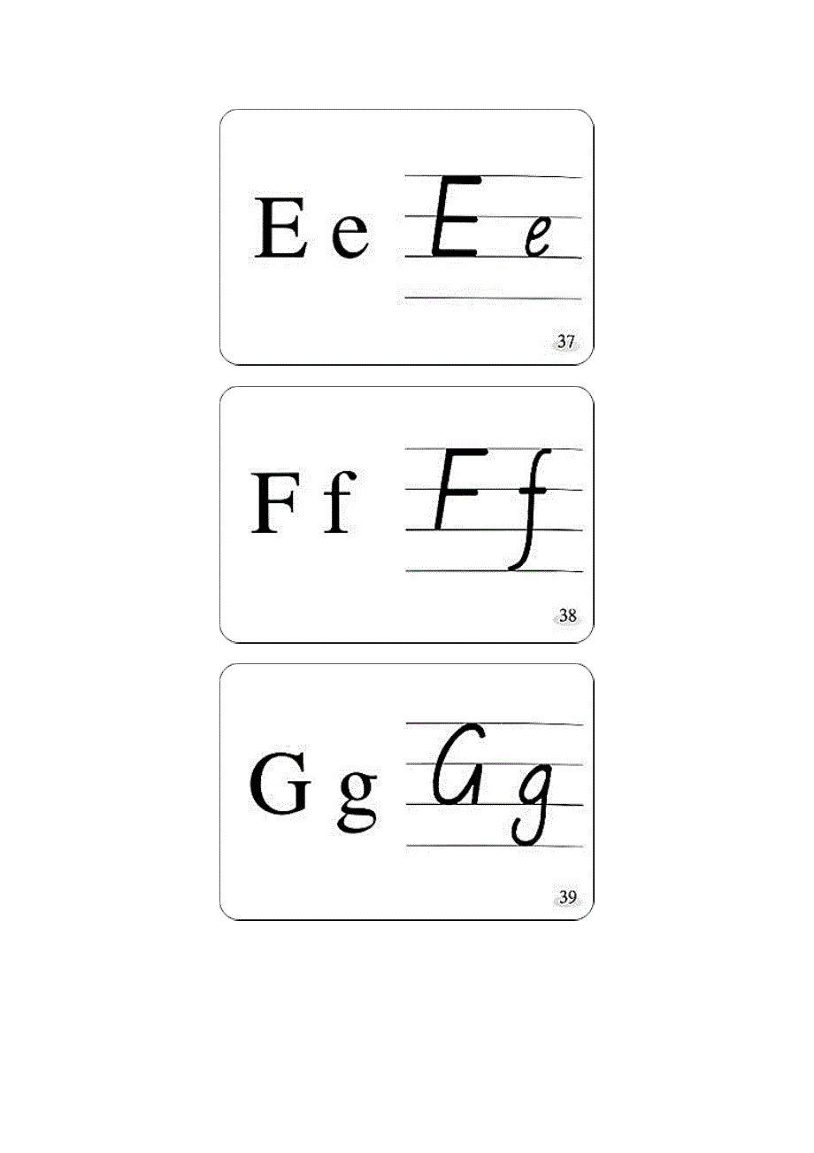 小学英语26个字母标准手写体贴图 (2)_第3页