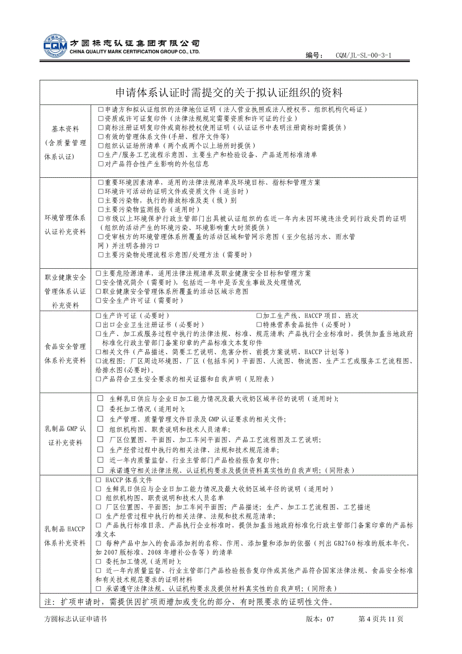 JLSL31体系认证申请书版本07加档案号doc_第4页