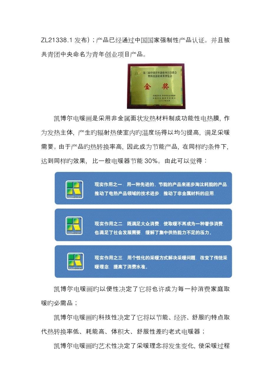 凯博尔电暖画商业综合计划书_第5页