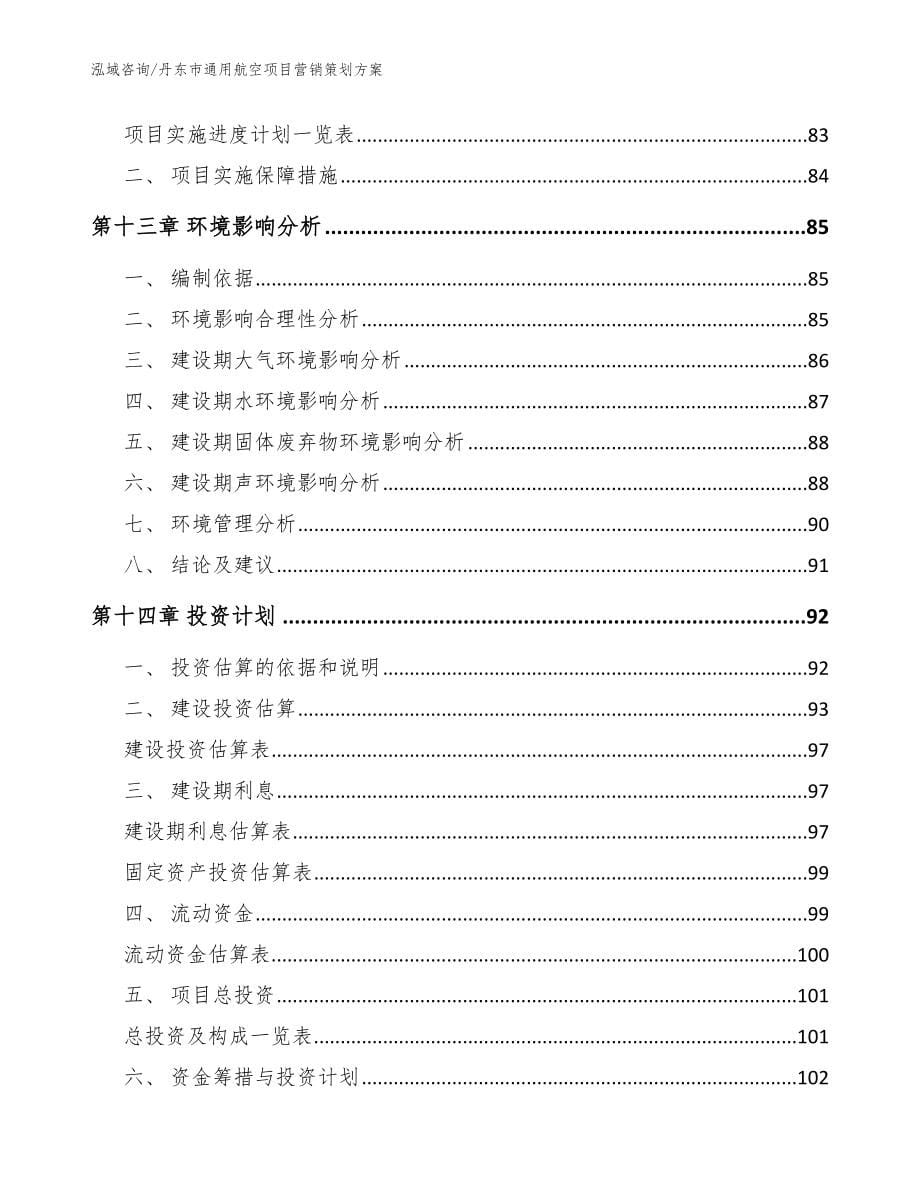 丹东市通用航空项目营销策划参考模板_第5页