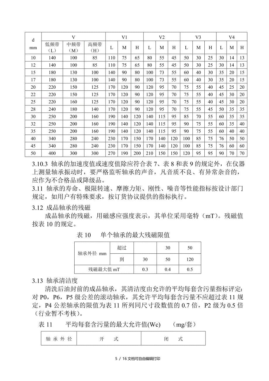 小型深沟球轴承技术条件_第5页