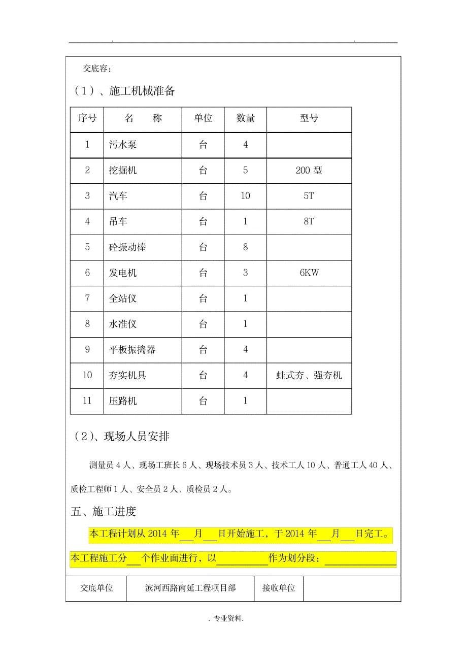 市政道路电力管道交底记录_建筑-市政工程_第5页