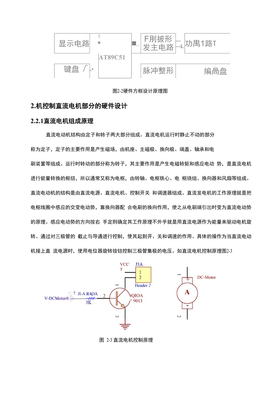 单片机控制直流电机课程设计报告_第3页
