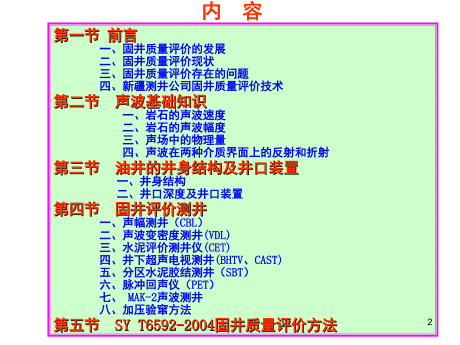 固井质量评价方法及应用课堂PPT_第2页