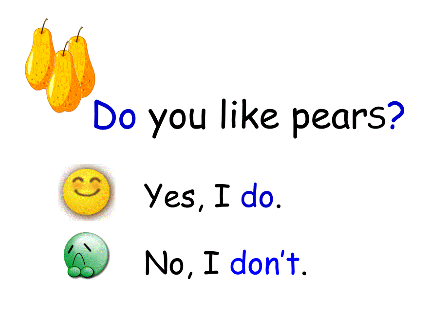 PEP小学英语三年级下册Unit 5 Do you like pears 课件_第3页