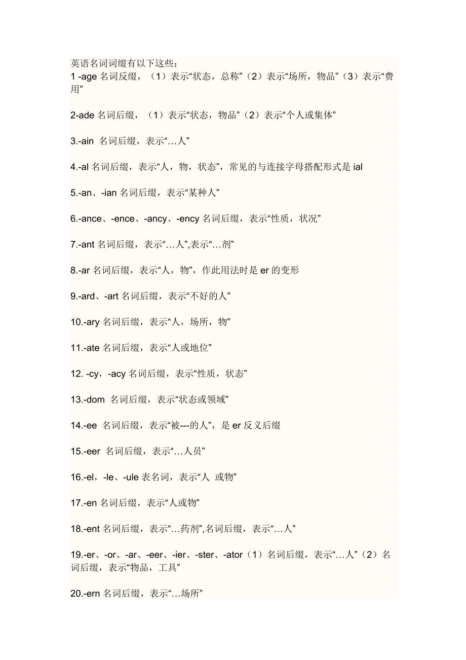 英语名词词缀_第1页