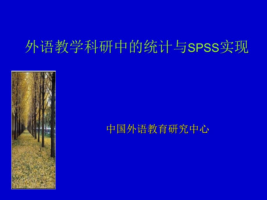 外语教学科研中统计与SSS实现_第1页