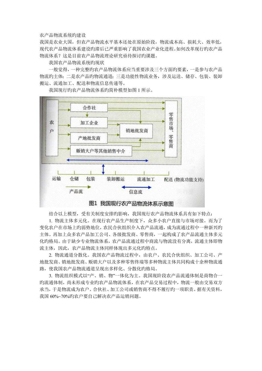 农产品物流系统的建设_第1页