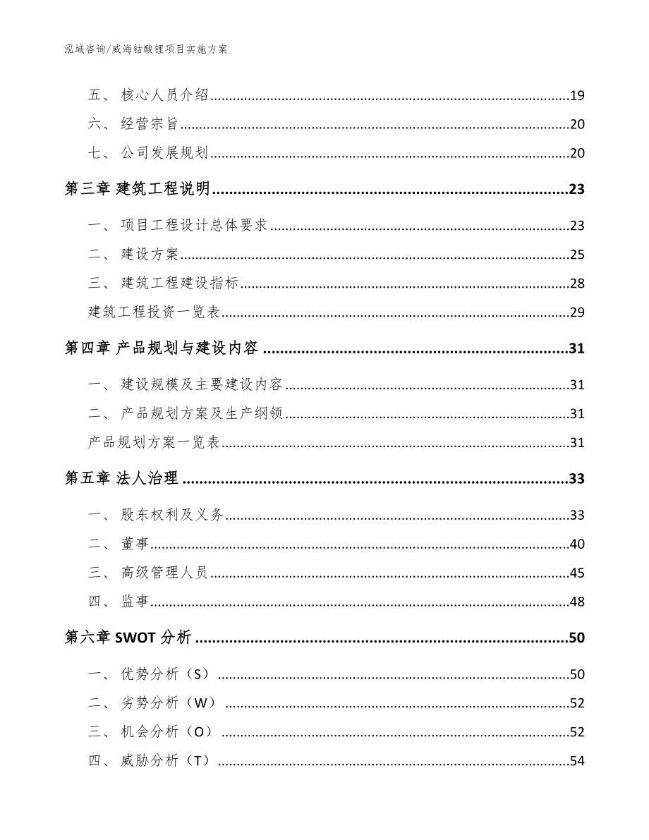 威海钴酸锂项目实施方案（模板范本）_第2页