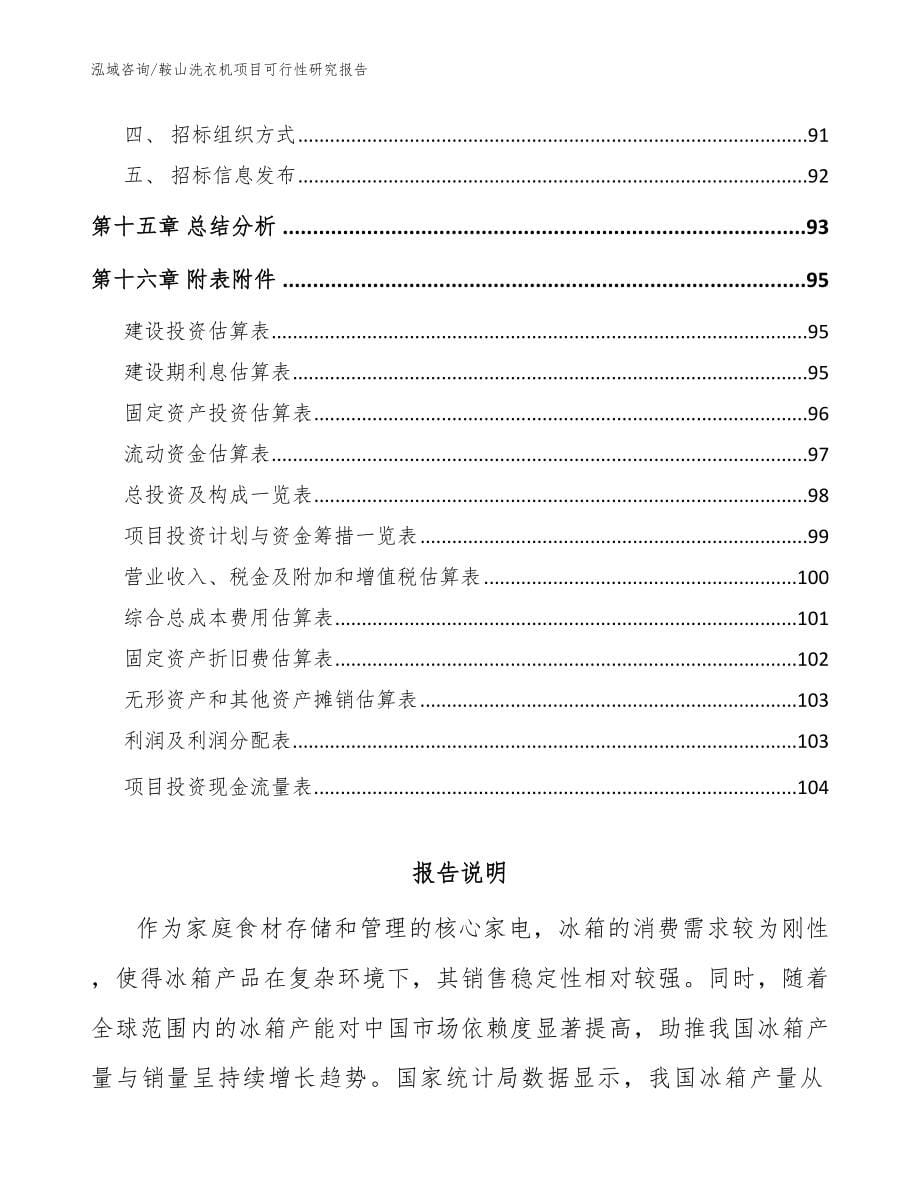 鞍山洗衣机项目可行性研究报告_范文参考_第5页
