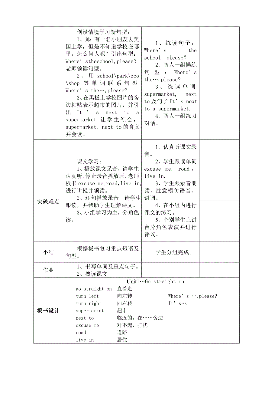 四年级英语-Module2教学设计_第3页