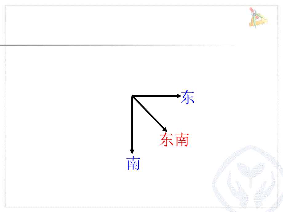 新人教版三年级数学下册位置与方向一认识方向例3课件PPT_第4页