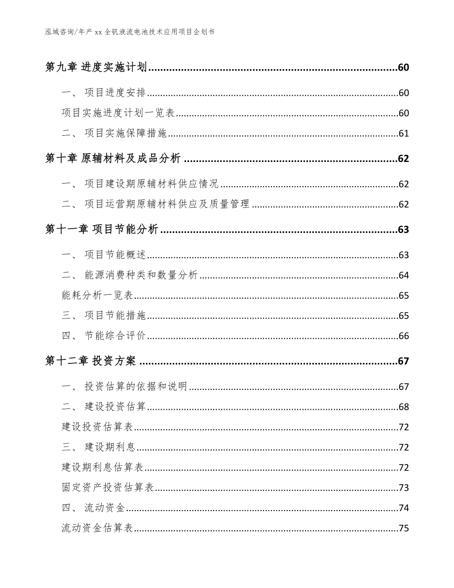 年产xx全钒液流电池技术应用项目企划书（参考模板）_第3页