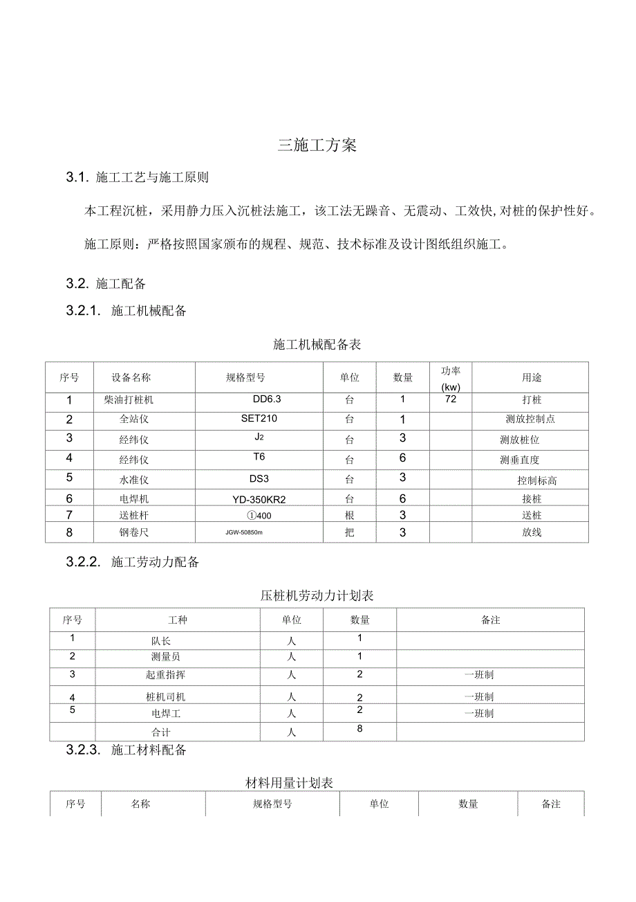 静力压入沉桩法打桩施工组织设计_第4页