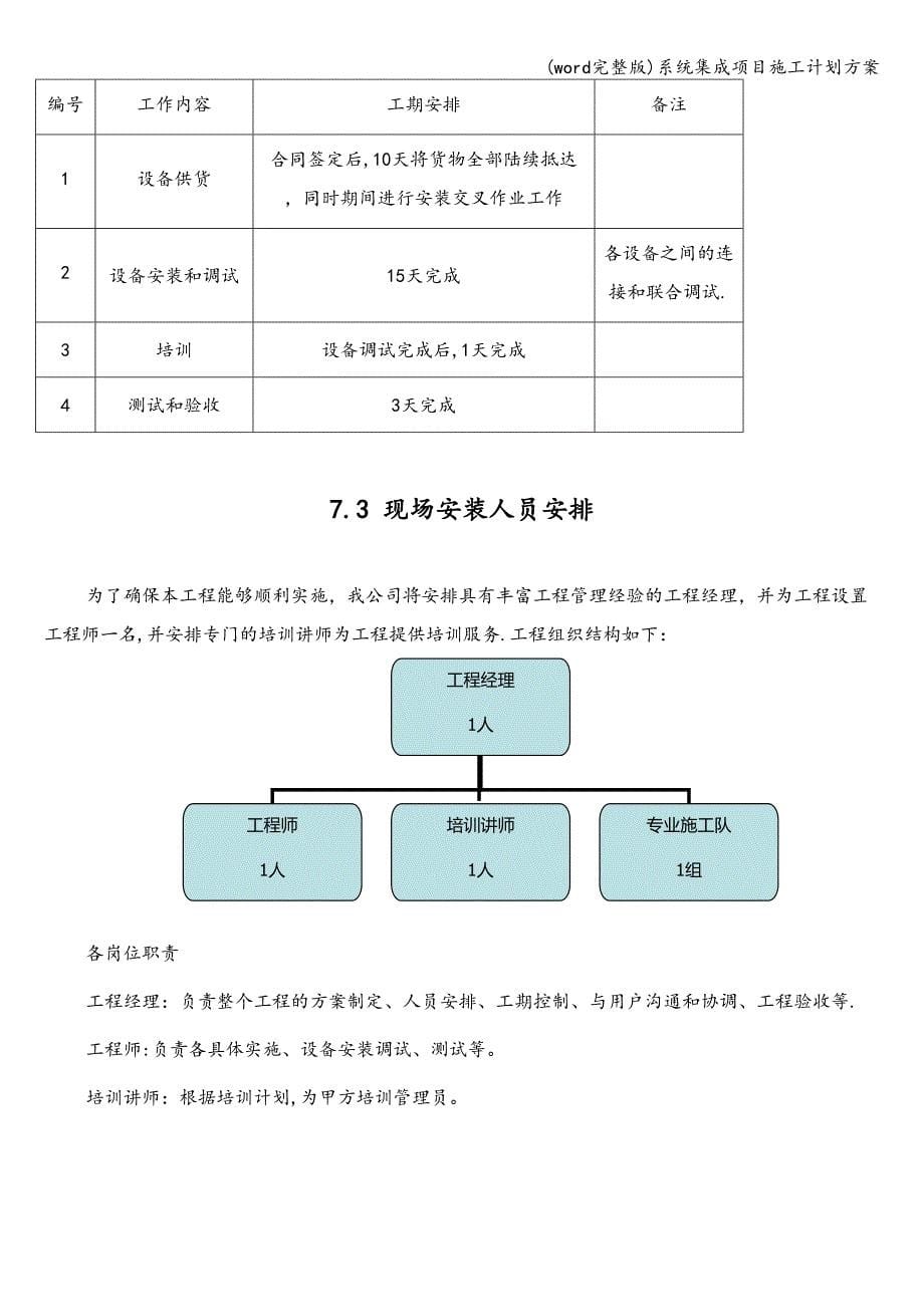 (word完整版)系统集成项目施工计划方案.doc_第5页