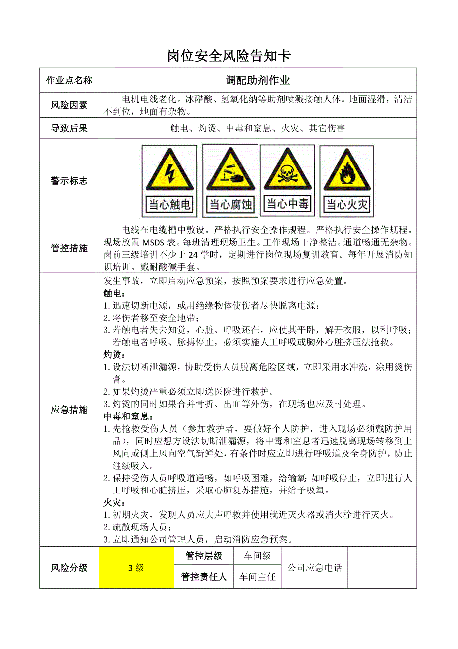 印染企业岗位安全风险告知卡_第4页