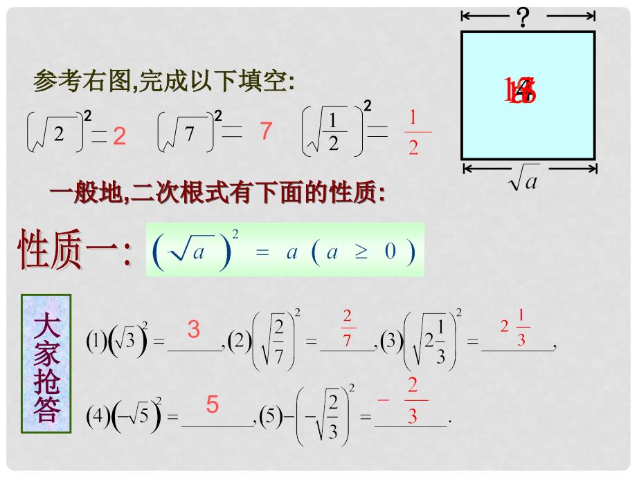 浙江省苍南县灵溪镇第十中学八年级数学下册 1.2 二次根式的性质课件（1）（新版）浙教版_第2页