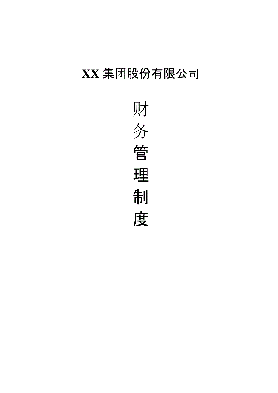 集团股份有限公司财务管理制度(一整套)_第1页