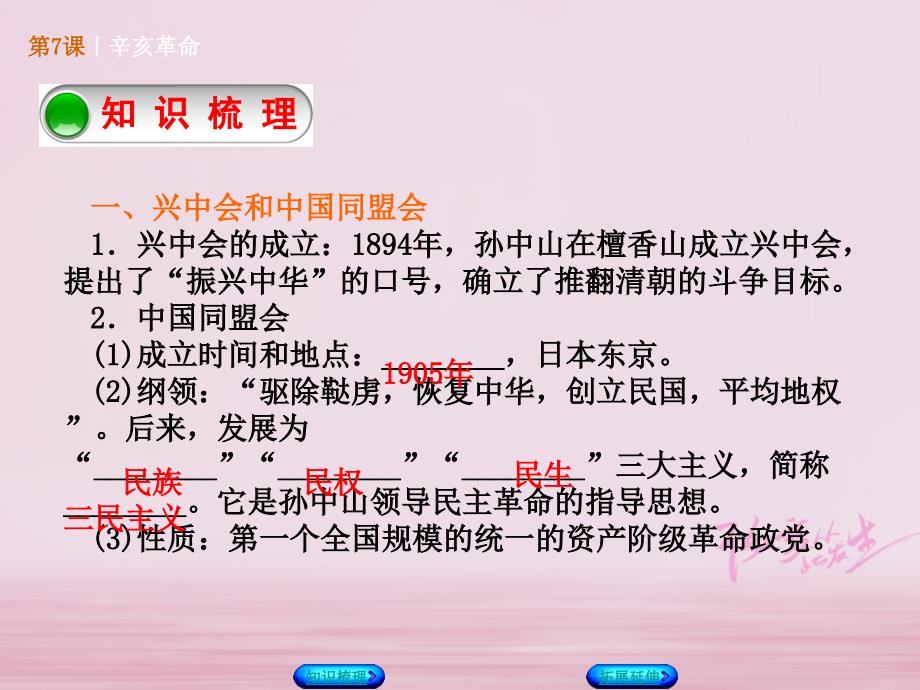 广西柳州市年中考历史总复习 八上 第二单元 近代化的起步 第7课 辛亥革命课件_第2页