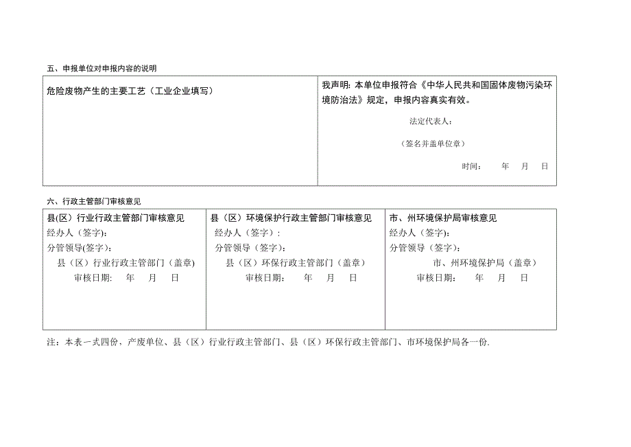 危险废物申报登记表_第4页