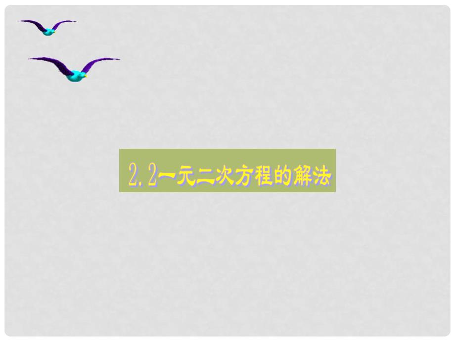 八年级数学下册 2.2 一元二次方程的解法课件2 （新版）浙教版