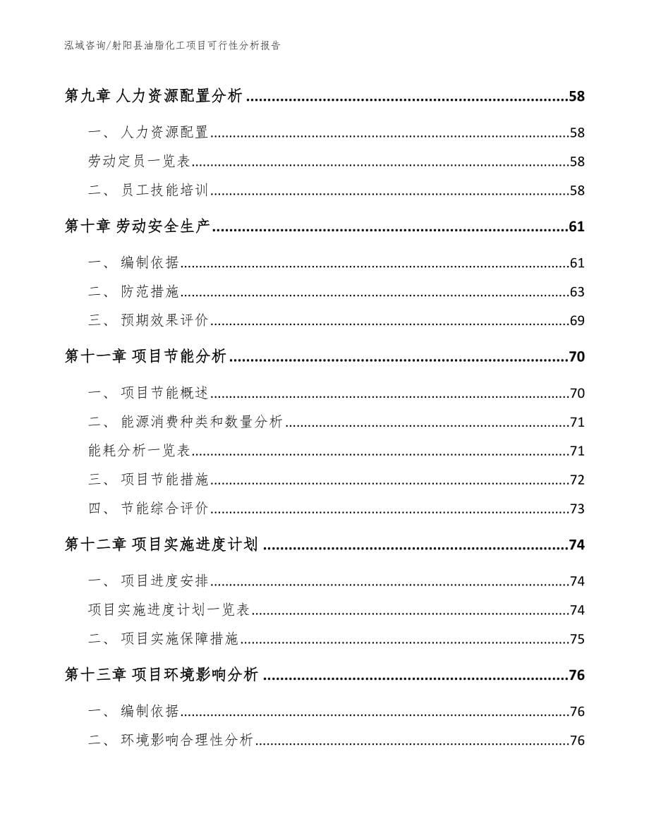 射阳县油脂化工项目可行性分析报告【模板参考】_第5页