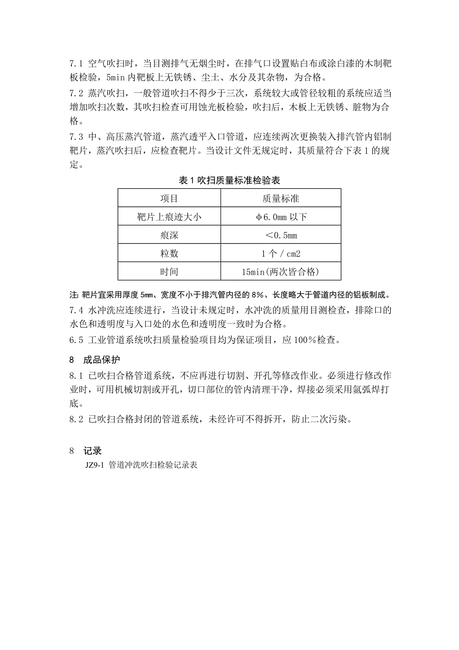 压力管道系统冲洗与吹扫作业指导书_第4页