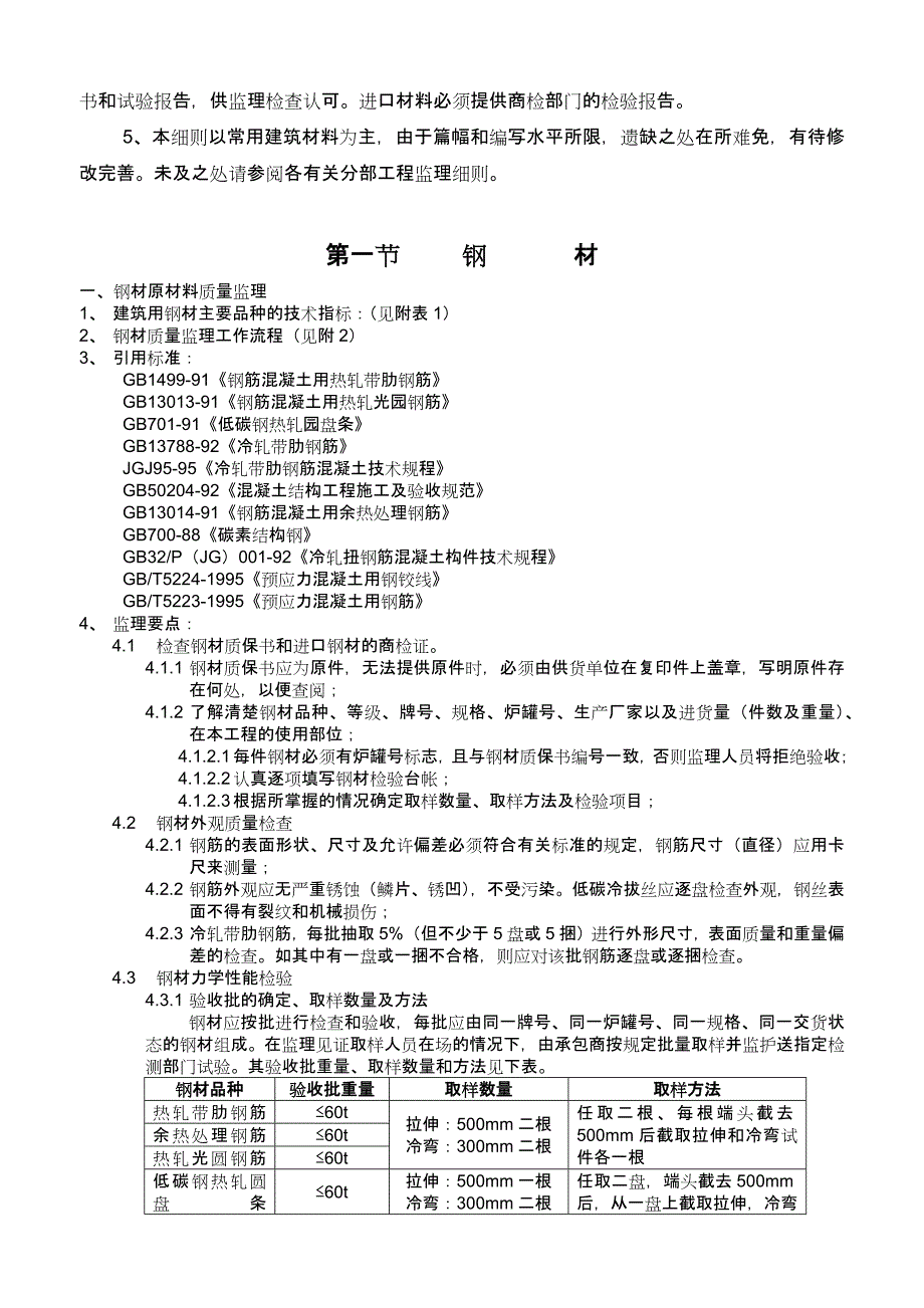 常用建筑材料质量监理细则_第2页