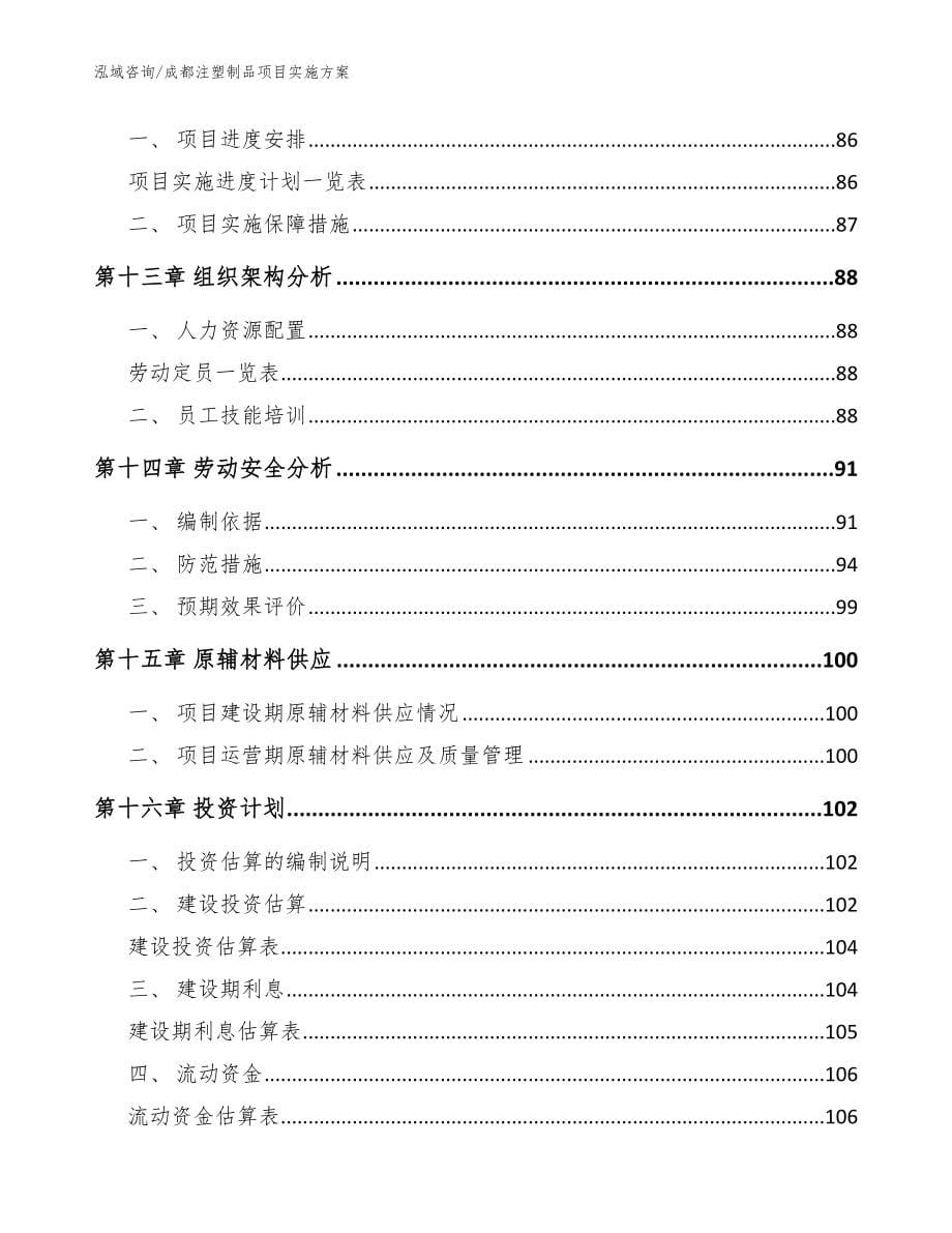 成都注塑制品项目实施方案_参考模板_第5页